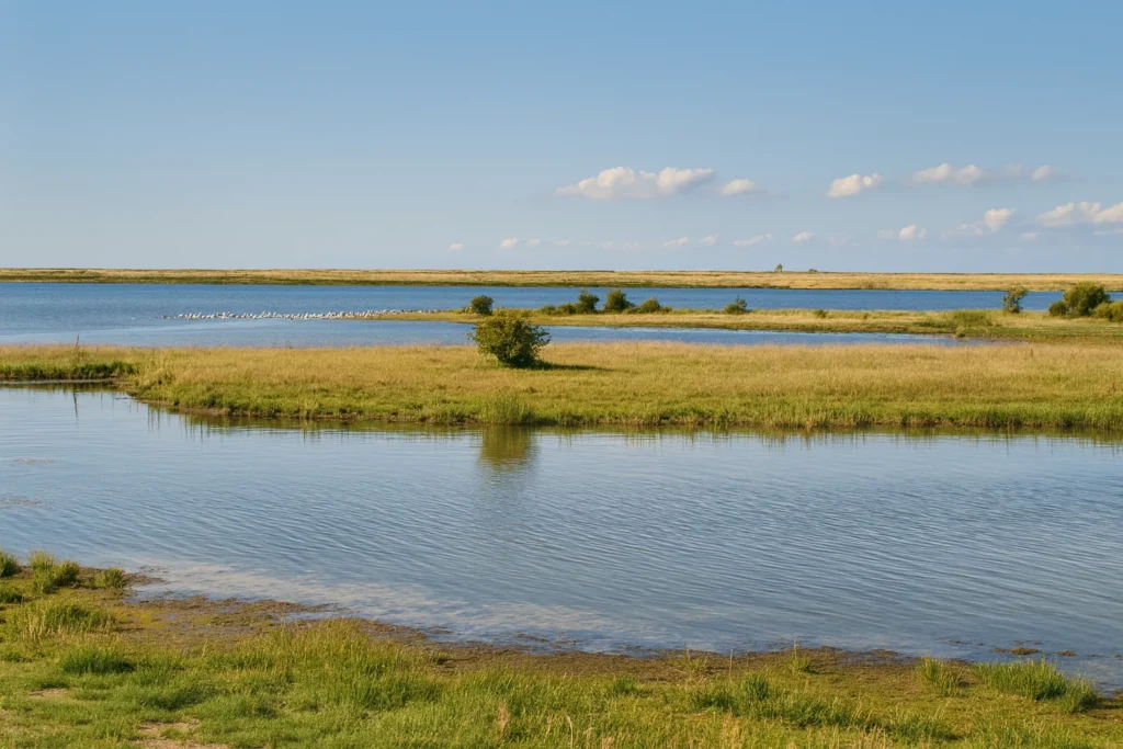 Teichlandschaft im Naturschutzgebiet Grüner Brink auf Fehmarn