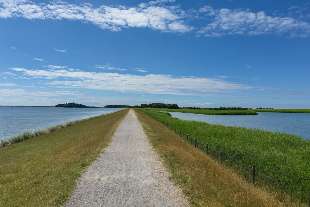 Naturpfad durch Felder auf Fehmarn