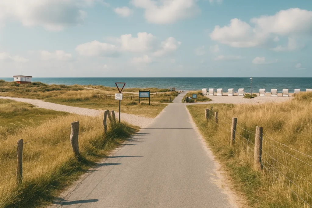 Zufahrtsweg durch Dünen zum Strand von Bojendorf auf Fehmarn