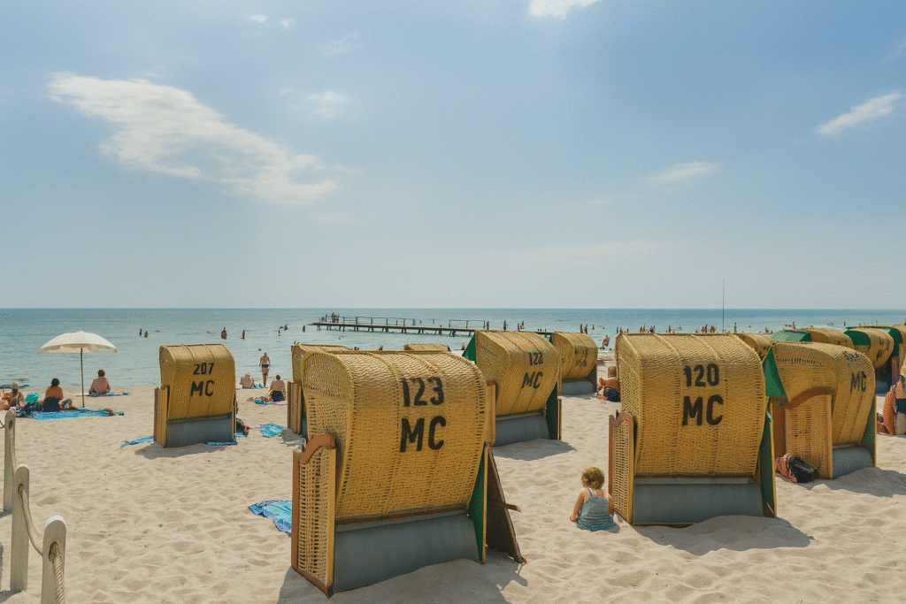 Strandkörbe am Strand von Fehmarn